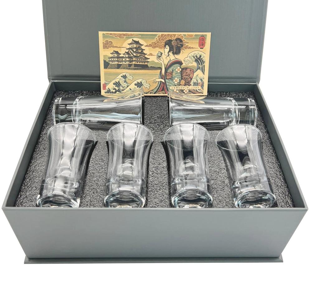 BA BON APPETIT Shot Glass Set (4 X 35ml and 2 X 70ml) - Perfect for Cocktails, Whiskey, and Chilled Drinks. Thick-Bottomed and High-Quality Box.
