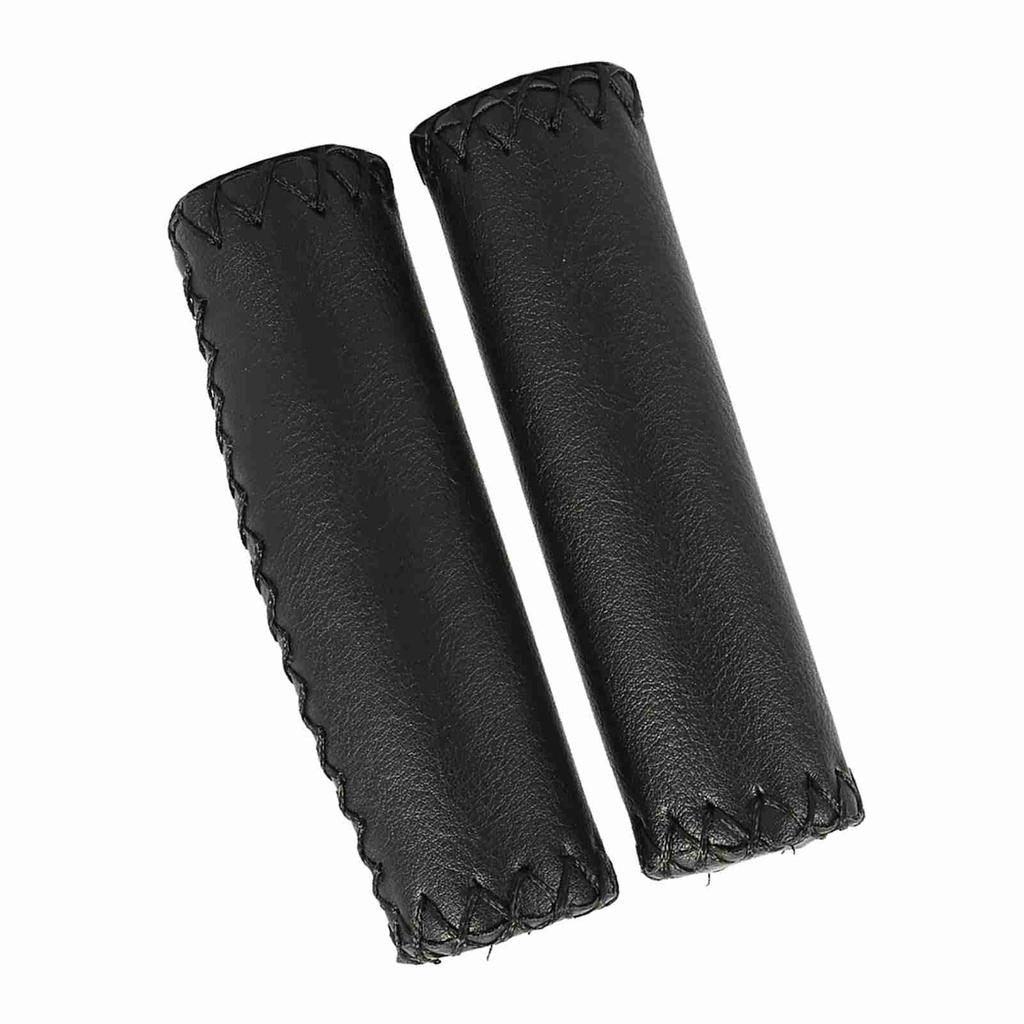 1 Pair Three Colors Retro Artificial Leather Handlebar Grips Bike Handle Cover Grips