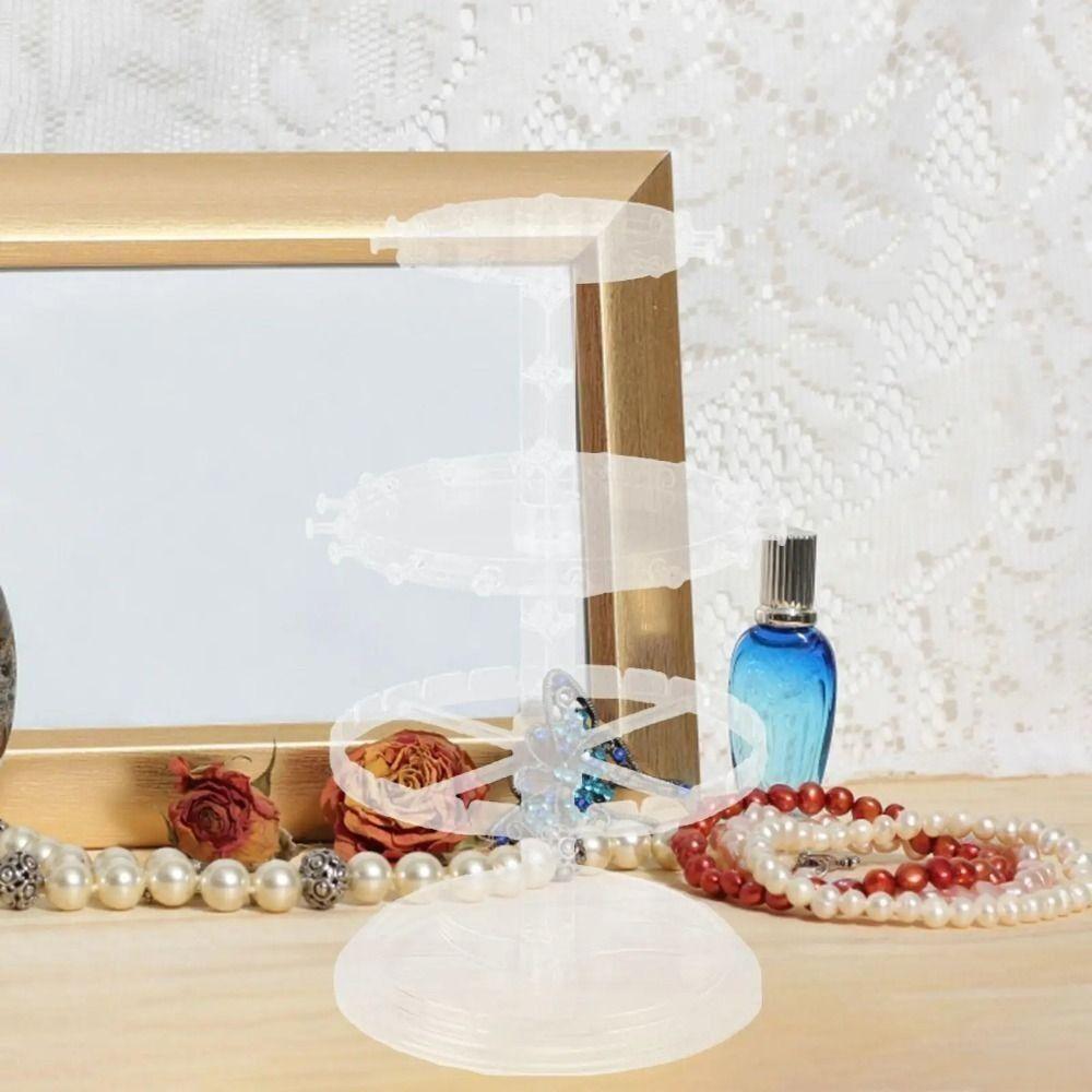 Plastic Jewelry Earring Holder 4 Layers Bracelet Holder Fashion Hair Ring Rack  Wedding