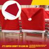 6 Pcs Christmas Chair Covers Santa Hat Chair Covers For Dining Room Holiday Christmas Decorations Red