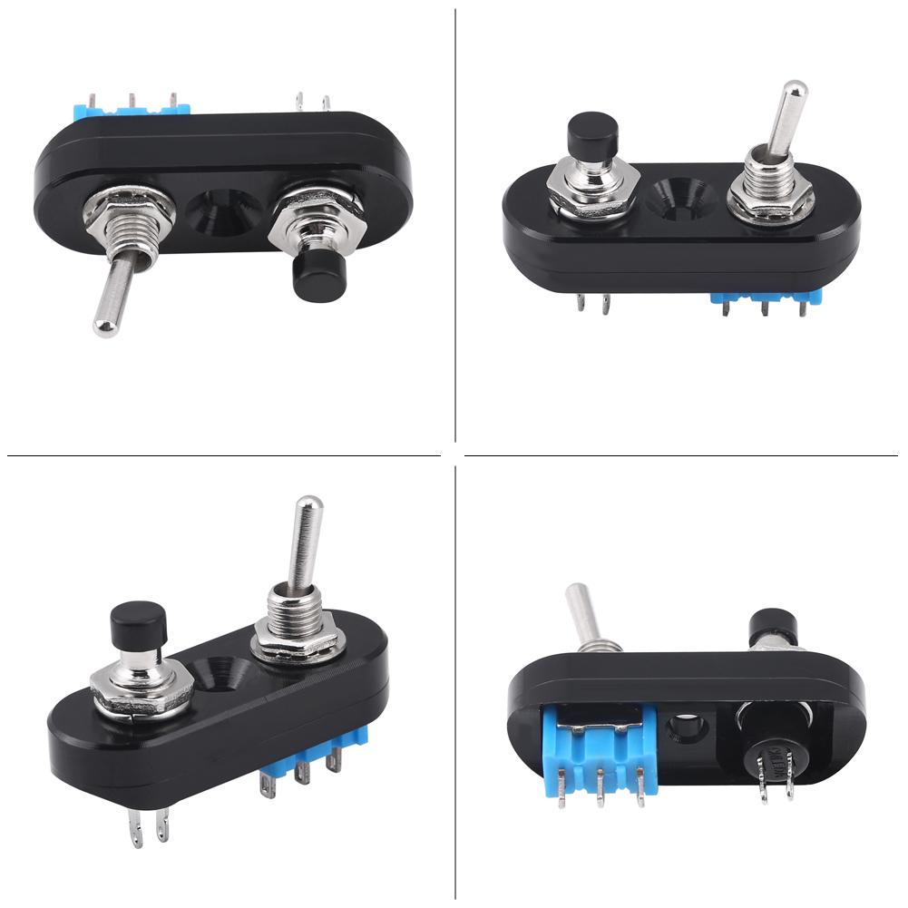 Aluminum Alloy Universal Motorcycle Handle Handlebar Grip Switch Headlight Horn On Off Black