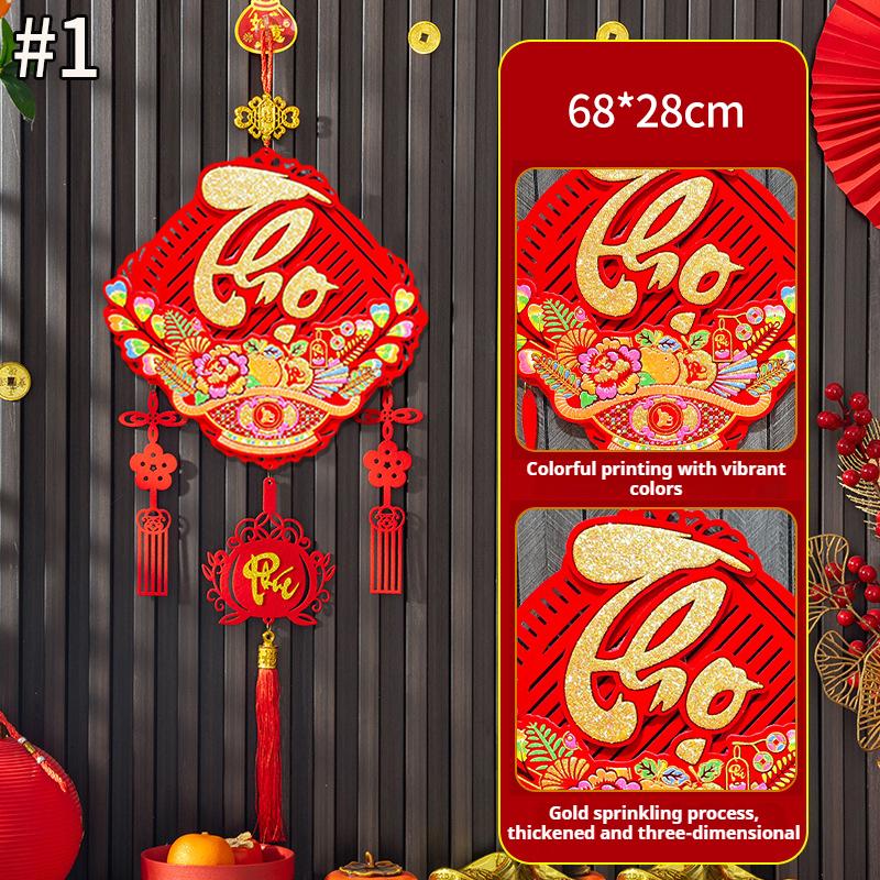 Chinese New Year Tet Decoration 2026 Vietnamese Red Hanging Pendants with Tassel Spring Festival Door Wall Hanging Ornament