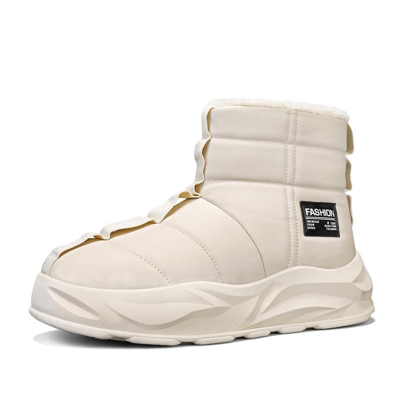 Teplé sněhule Nové pánské módní plyšové teplé a pohodlné protiskluzové bavlněné boty se silnou podrážkou Outdoorové prázdninové ležérní boty