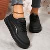 Fashion Women Casual Shoes 2025 New Luxury Casual Flat Shoes Female Lace Up Leather Walking Sneakers Thick Sole Outdoor Fashion Shoes