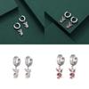 Trendy Animal Shaped Zircon Alloy Bunny Earrings For Women Cute Clip-on Style