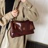 Korean Version of Retro Large-capacity Bag Women's 2025 Autumn and Winter New Simple Shoulder Tote Bag To Work Commuter Chain Bag