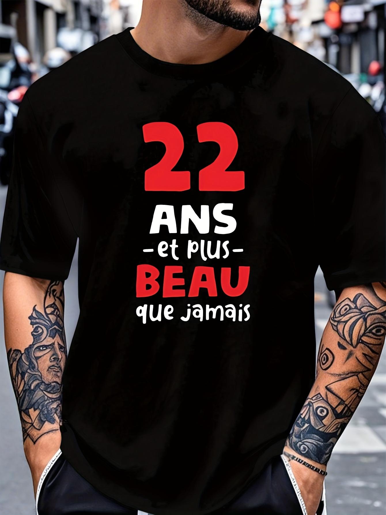 T-Shirt y2k Fun French T Blue 2XL