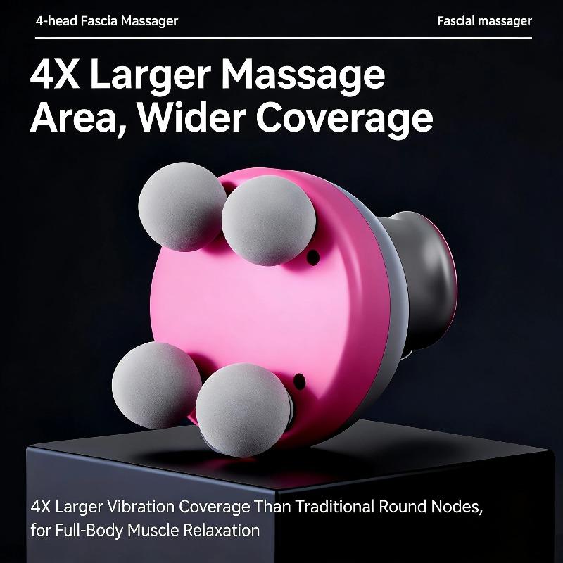 2026 New Gift Health 4-Head Fascial Massager ,Mini Electric Massager,Mini Fascia Gun, Household Fully Automatic Muscle Relaxation Massager