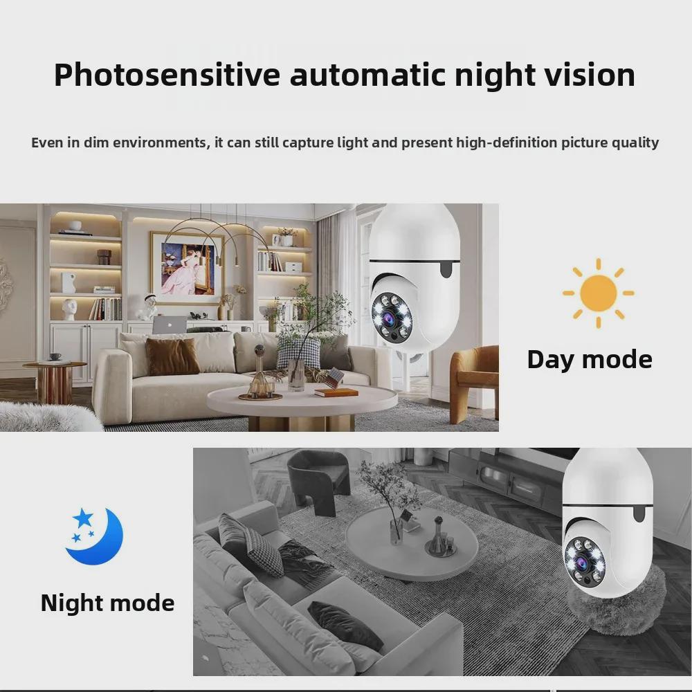V380 Wireless WiFi Smart 360° Bulb Camera with 1080P HD and Mobile Tracking