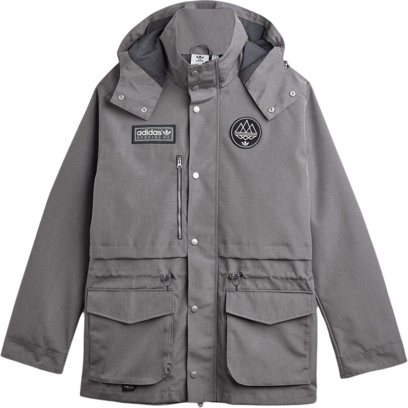 adidas SPZL F.C. Parka Asia Sizing  Dove Grey  Men s JE6074 XS
