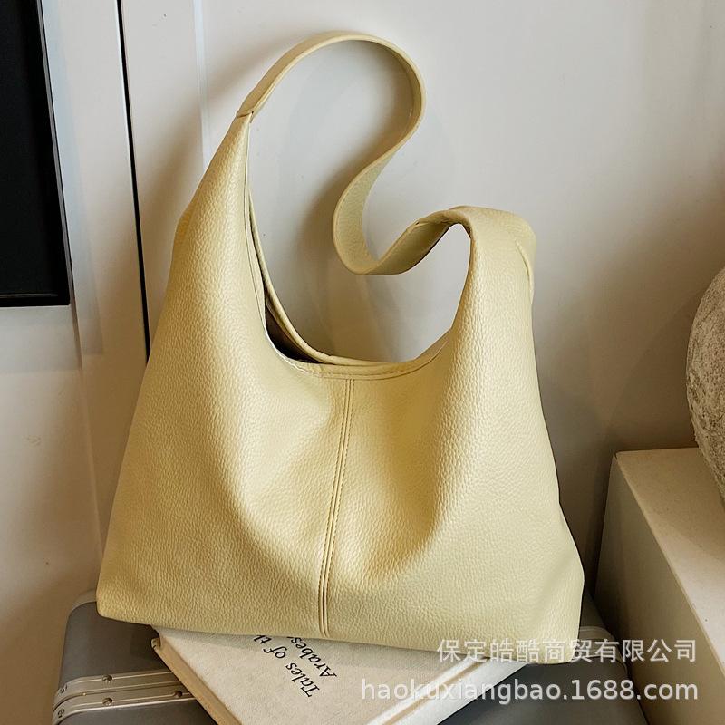 Large-capacity bag women's summer 2025 new versatile simple shoulder armpit bag casual work commuter tote bag