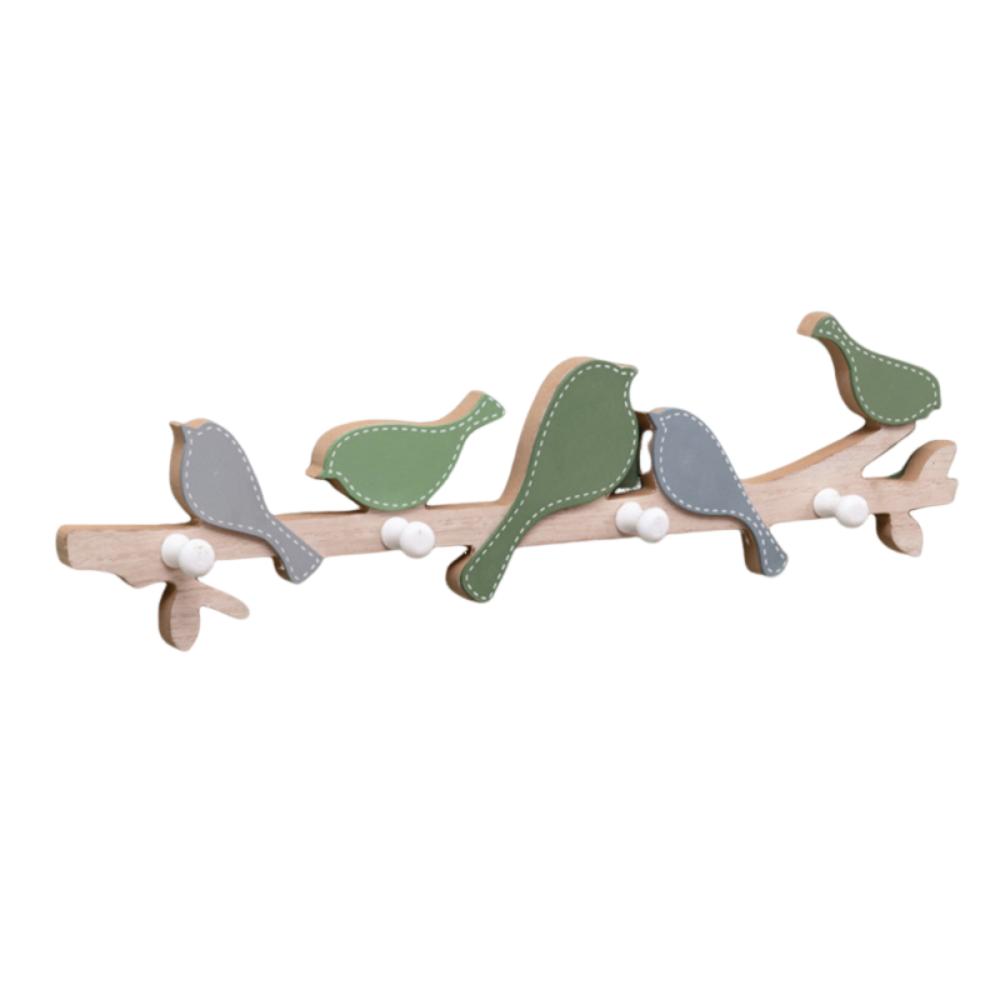 Creative Bird Shape Wall Hooks 4 Hooks Closet Organizer Holder Clothes Coat Hooks Kitchen Supplies