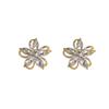 925 Silver Needle Korean Fashion Crystal Flower Earrings For Women Jewelry Trending New Luxury Zircon Flowers Stud Earrings