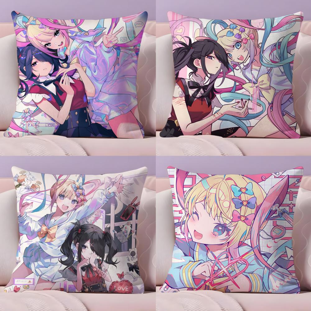 N-Needy Girl O-Overdose Game Cushion Cover Soft Short Plush Double-Sided Printing Home Decor Machine Washable Pillow Case Gift