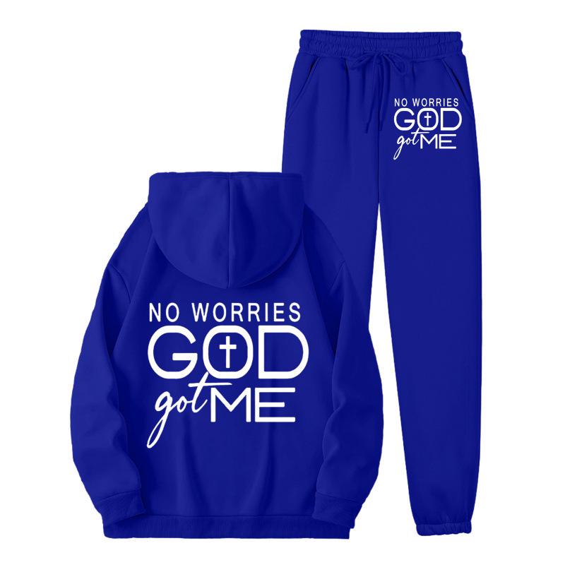 

2026 New Casual Printed Hoodie and Pants Set L