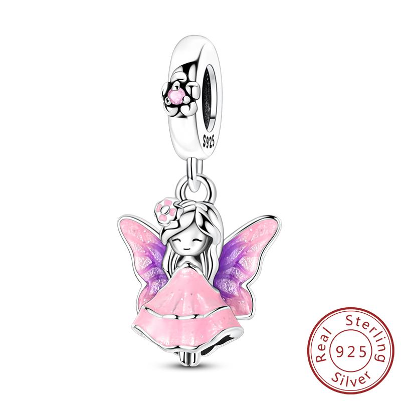 Original Charms Bead Copper Apple Skull Butterfly Flower Cat Starry Sky Charm Fit Bracelet Pendant Diy Jewelry Gift