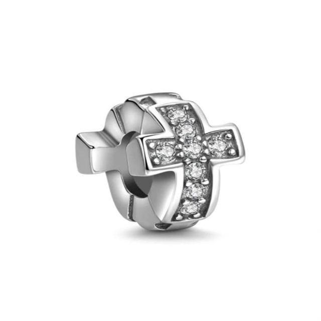 New Sparkling Round Openwork Love Heart Charm Bead Gift Fit Original Fashion Bracelet Diy Jewelry For Women