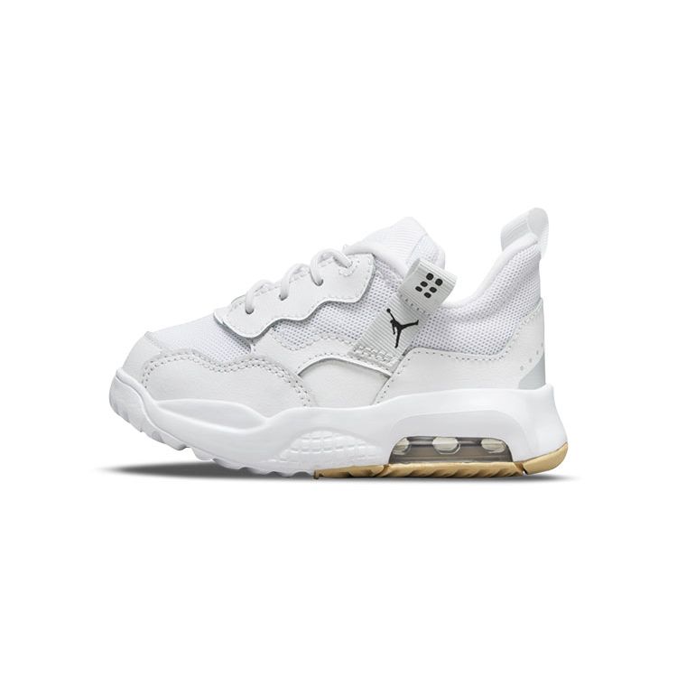 Jordan MA2 Synthetic Leather Round Toe Lace-Up Slip-Resistant Durable Low-Top Walker Shoes Baby Shoes White CW6596-102