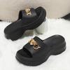 EVA thick-soled women's slippers summer home indoor soft-soled high-elastic slippers bathroom bath cold flower buckle slippers