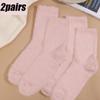 Candy Color Plush Mink Socks High Quality Soft Super Elastic Velvet Thicken Warm Winter Floor Fleece Mid-tube Stocking for Women