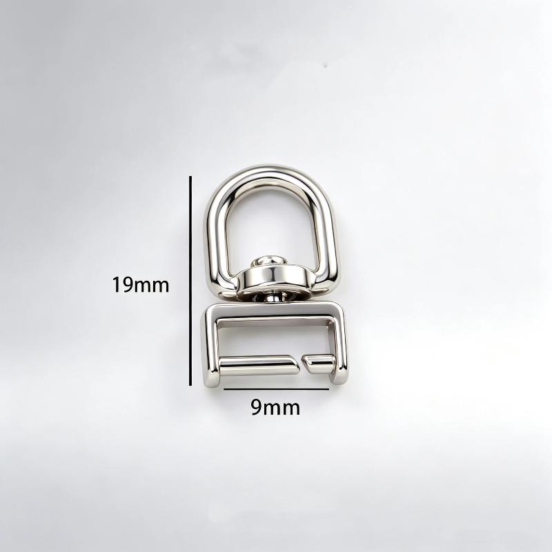 Zinc Alloy Swivel D Ring Clasps 360 Degree Rotation Rust Resistant For Diy Bag Pet Collar Sewing Projects