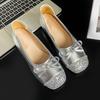 French Temperament Bow Huge Good-looking Single Shoes 2025 Summer New Fashion Flat Ballet Soft-soled Casual Shoes