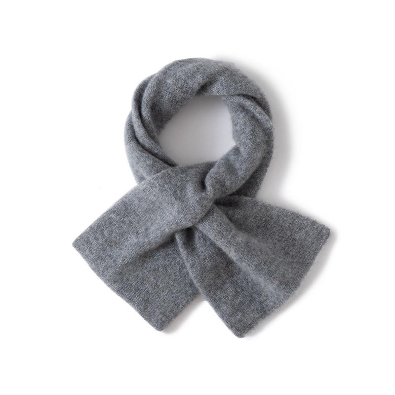 Women's 100% Pure Cashmere Knit Scarf – Versatile, Solid Color, Warm, and Perforated Design