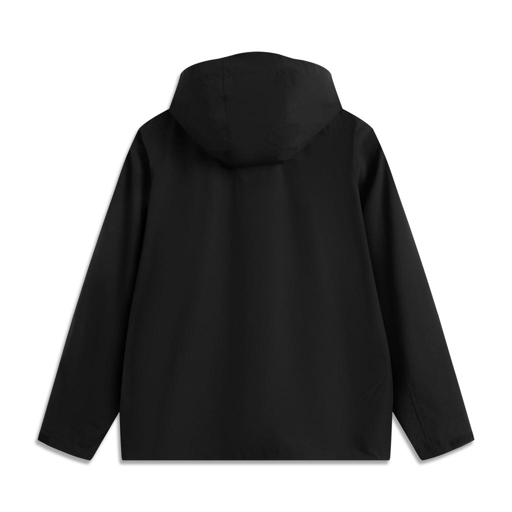 Li Ning Comfortable Casual Simple Loose Hooded Jacket Men Jackets Black AJDV027-1