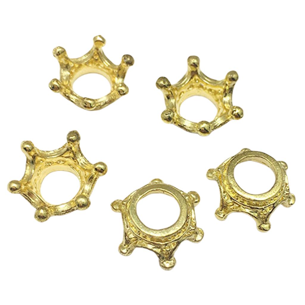 50pcs Crown Charms Beads for Jewelry Making Necklace Earrings Antique Bronze