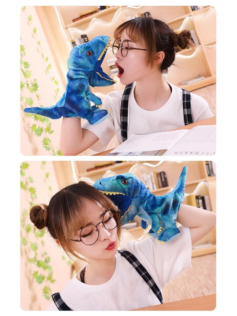 Cute Cartoon Parent-Child Plush Puppet: Dinosaur, Whale, Crocodile, Shark