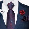 Men's Formal Tie, Pocket Square, Cufflinks & Brooch Set.