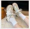 White Retro Versatile Flat-bottomed Inner Height-increasing German Training Shoes for Women's 2025 New Summer Thin Casual Sports Board Shoes