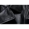 Chinese Size Long Men Leather Coat Genuine Soft Cow Leather Classic Double Breasted Turn Down Collar Leather Jackets For Men Clothing Autumn