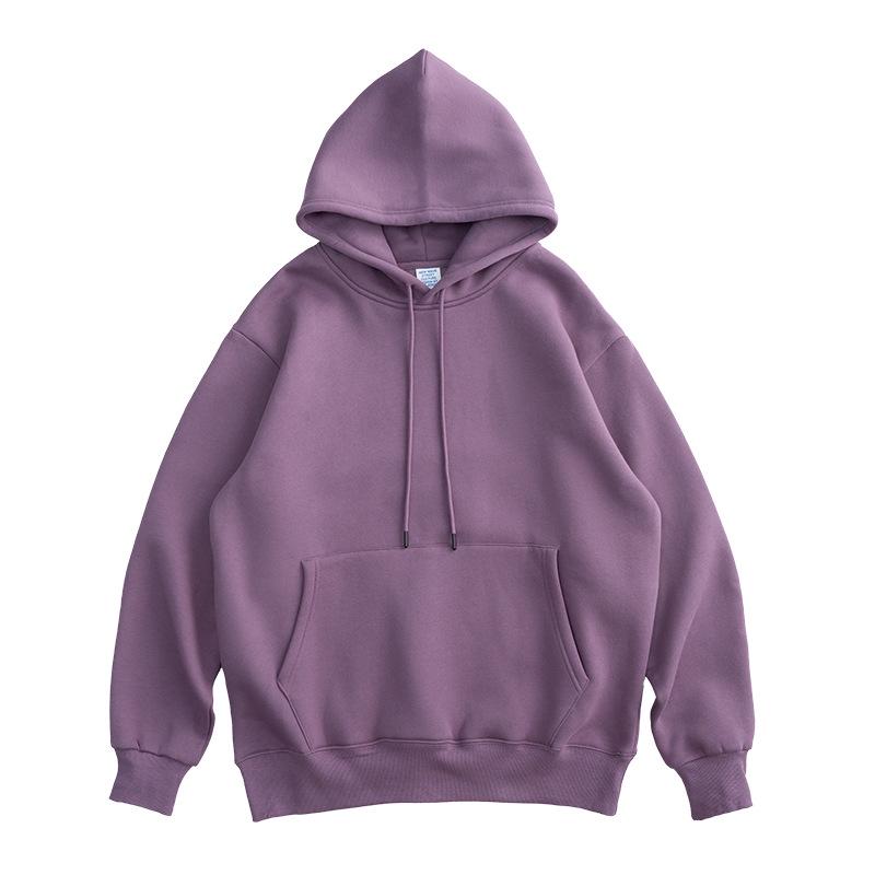 INF Unisex Plush Hoodie | 2024 Autumn/Winter Solid Color Trendy Casual Sweatshirt
