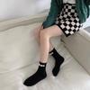 Pearls Crew Socks Sweet Roll Cuffs Ankle Dress Socks Japanese Cute Calf Socks