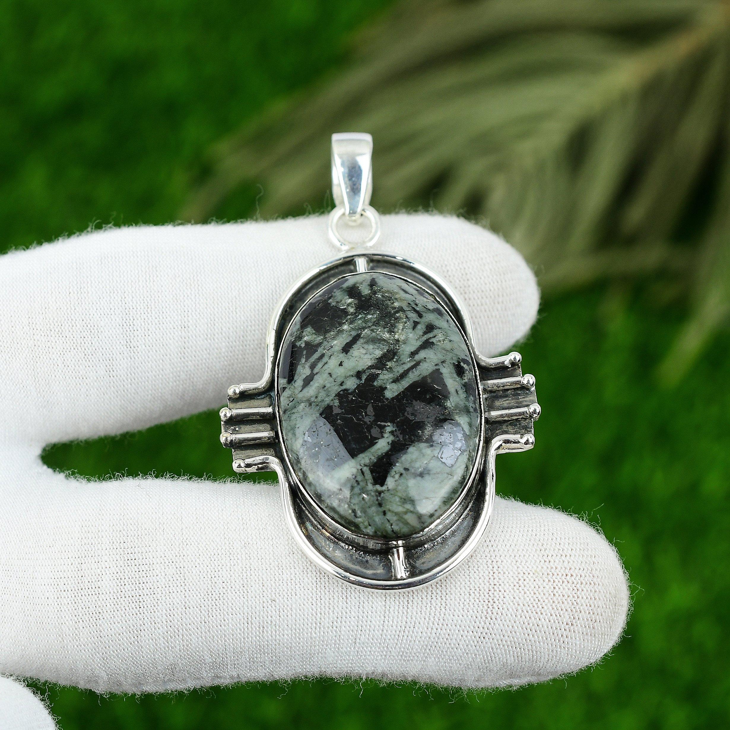 

Natural Star Galaxy Gemstone Pendant 925 Sterling Silver Jewelry For Girls