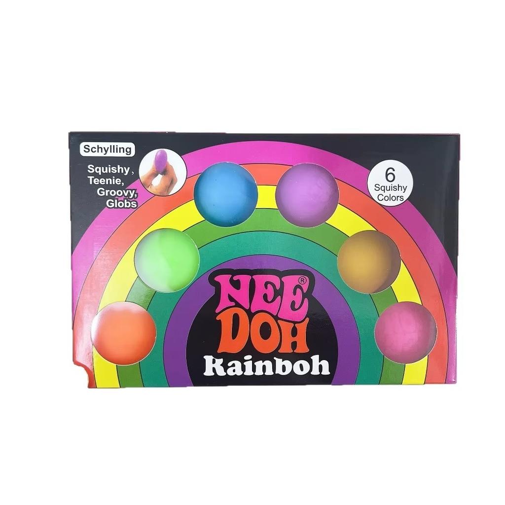 NEEDOH Duha Šestibarevná Duhová Koule Squishy Hračka na Uvolnění Stresu Kostka na Uvolnění Stresu Anti-Úzkostní Mačkací Hračky