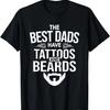 Mens Best Dads Tattoos And Bearded Husband Beard T-Shirt