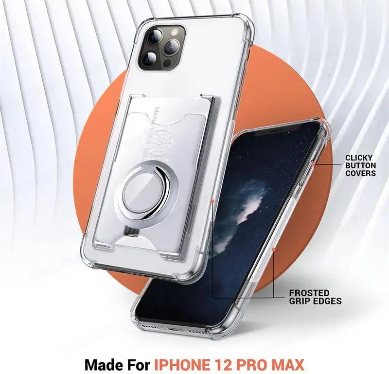 Geldbörse Kartenschlitz Transparente Handyhülle Für Redmi Note 15 Pro Plus Ringständer Halter Weiche Silikonhülle Für Redmi Note 14 13 4G