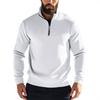 Men's Autumn Winter Casual Zipper Stand Collar Fleece Hoodie Jacket