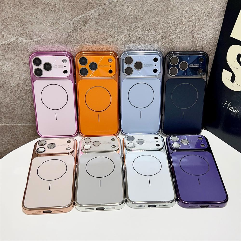 Luxury Plating For Magsafe Magnetic Camera Protection Case for iPhone 17 Pro Max Air 16 15 14 13  Bumper Shockproof Back Cover