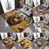 Brown Bear And Wolf Wild Animal Pattern Carpet Soft And NonSlip For Living Room Coffee Table Chair And Table Mat