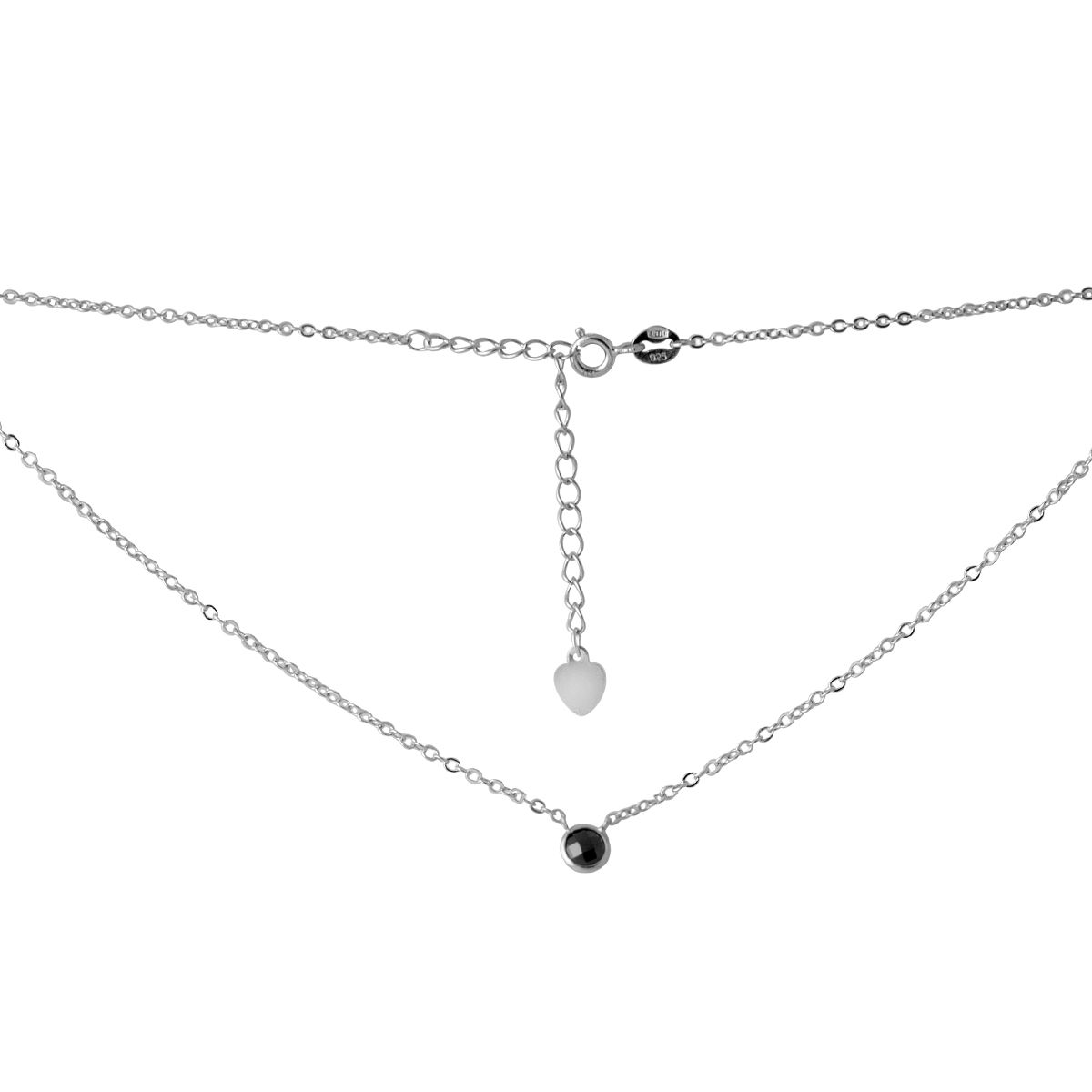 

Срібне кольє з фіанітами (2068358) 350400 білий