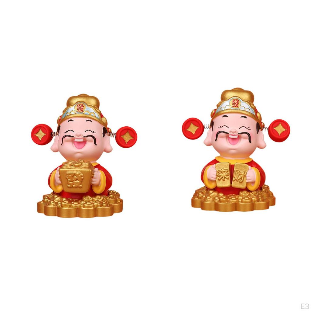God of Wealth Ornament ,Statue, Resin Feng Shui Sculpture Decor for Year Bedroom Spring Festival