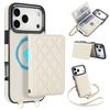 For iPhone 18 Pro Max 17 Air 17E 16E 16 Plus 15 14 13 12 11 Magnetic Leather Wallet Card Phone Case Crossbody Lanyard Flip Cover