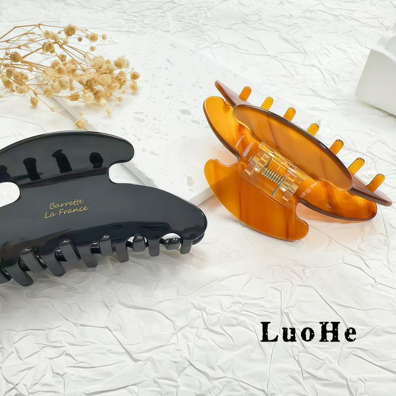 Korean Style Gold Label Acetate Shark Hair Claw Clip for Elegant Updo