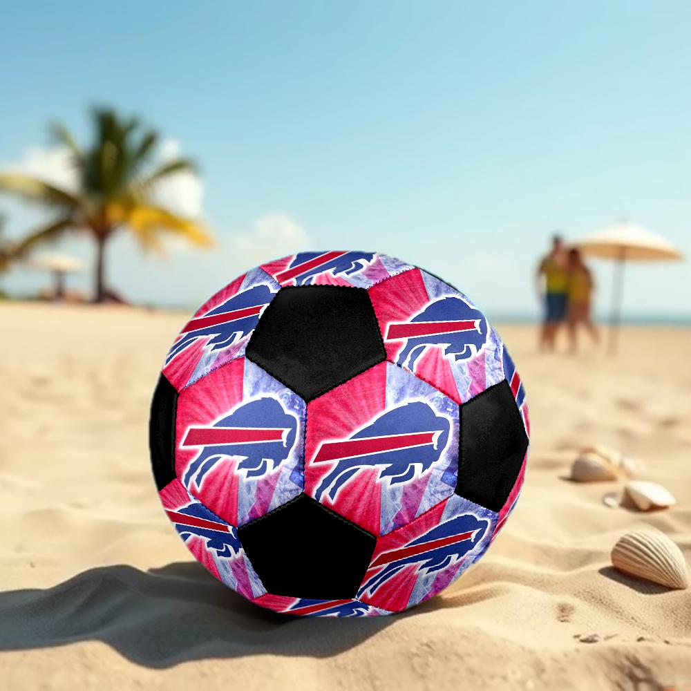 SIZE 5 Buffalo Bills Soccer Ball Colorful All Ages Machine Stitched PVC Competition Ready Durable High-Bounce