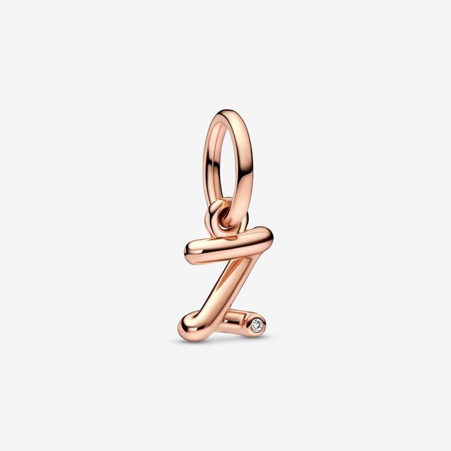 Nytt 925 sterlingsilver roséguld serien brevpärlhängande hänge som passar original Pandora armband gör-det-själv utsökt smyckengåva