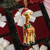 Yousheng Giraffe Christmas Ornaments 2D Cartoon Giraffe Christmas Hanging Decor for Xmas Tree Acrylic Giraffe Gifts for Women Men