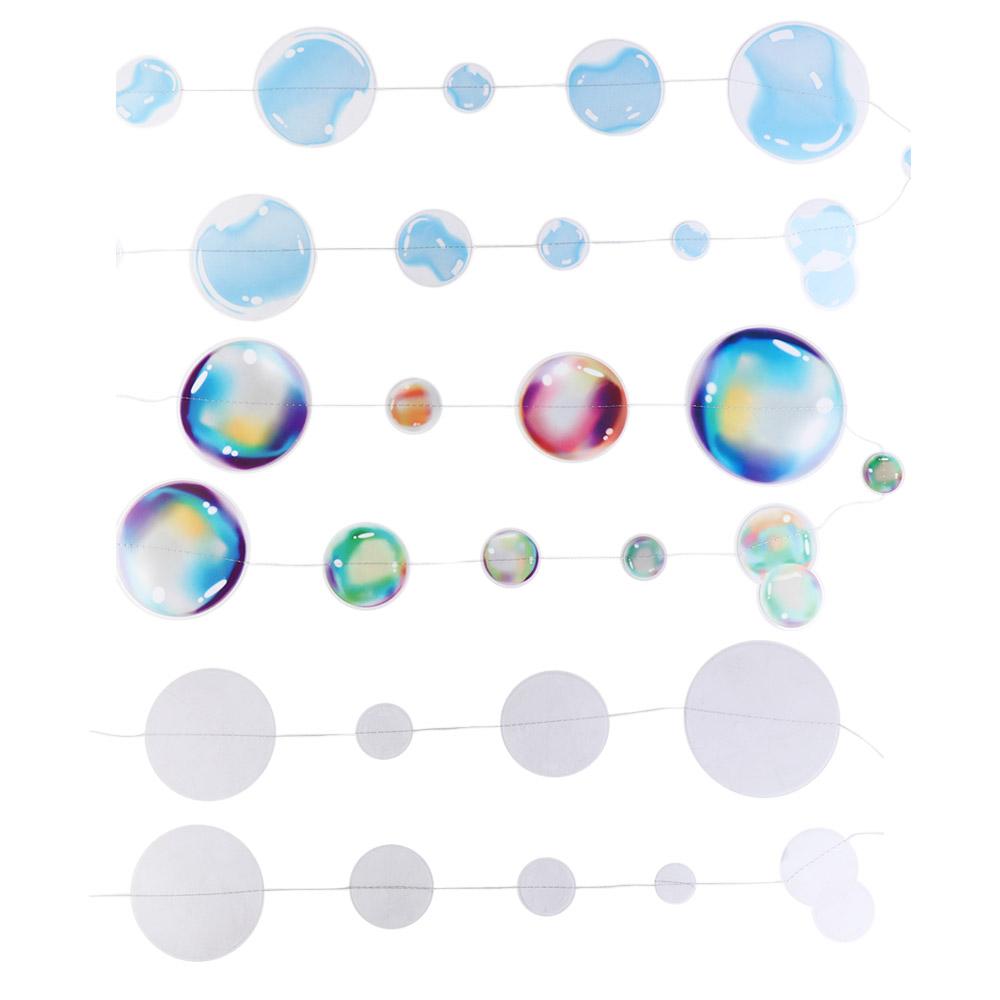 Round for Party Decor Bubble Circle Banner Wall Hanging Garlands Bubble Ribbon Bubble Paper Skewers
